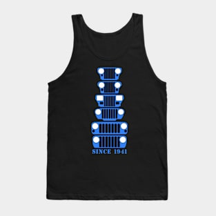 Jeep Grills Light Blue Logo Tank Top